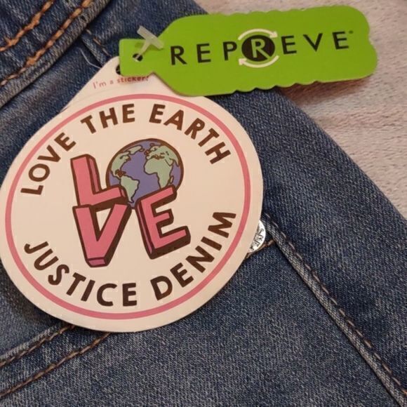 Justice Pull On Elastic Waist Jeggings made with Recycled Plastic Sz 16Plus - Picture 11 of 14